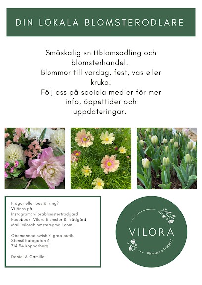 Vilora blomsterträdgård handelsbolag, Florist i Kopparberg